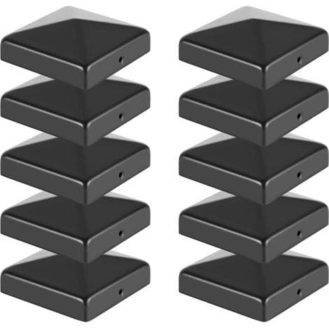 Pyramidformad stolplock, 91x91mm, svart.