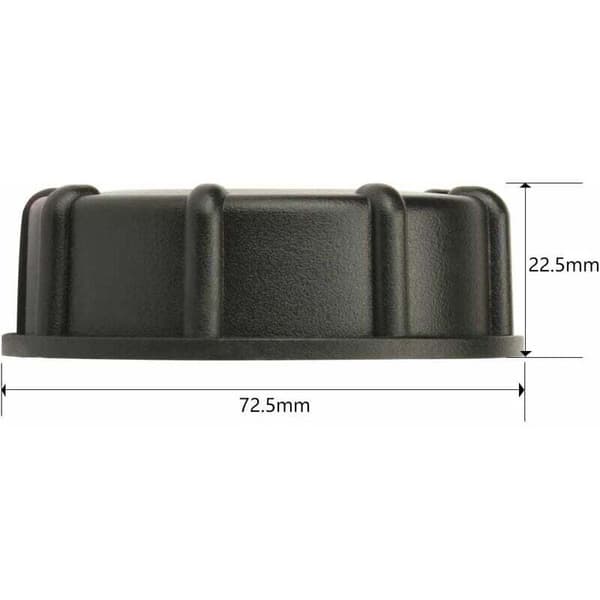 S60x6 hætte til 1000 liters tank, 1 tomme