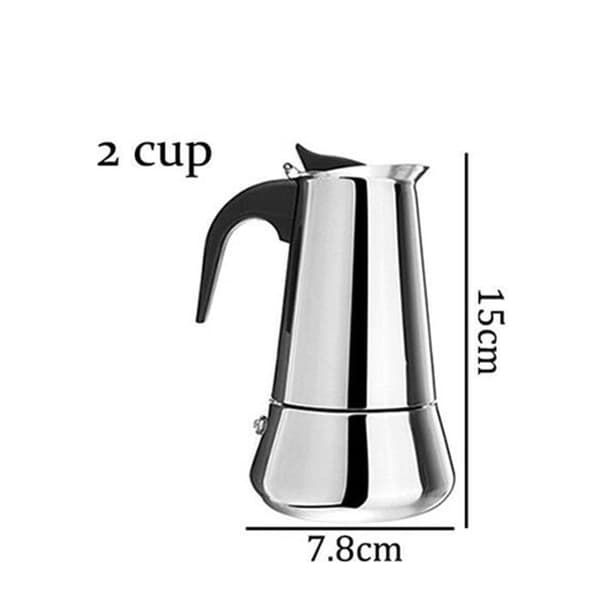 Perkolator - CUNEARY - Moka Espresso Latte - Rustfrit Stål - Grå - Små Husholdningsapparater