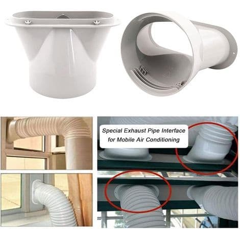 Avgasslangadapter för bärbar luftkonditioneringsslang, platt munstycke (13 cm)