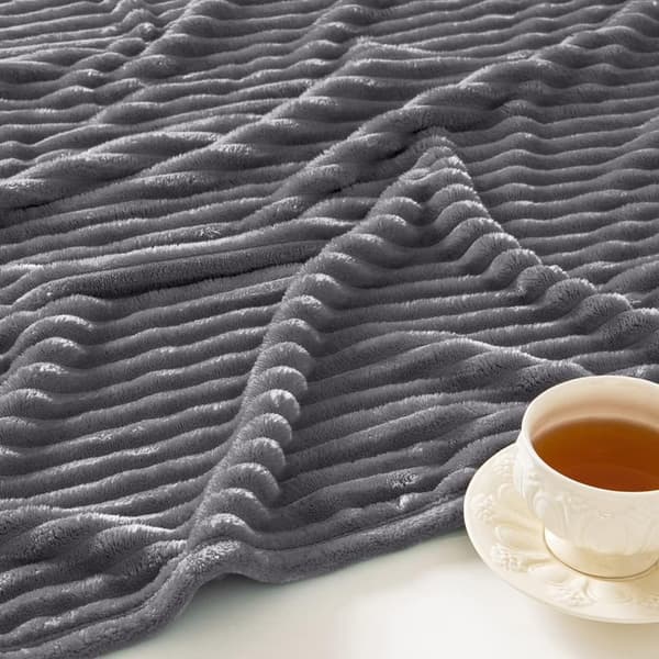 Myk Fleece Flanell Sofateppe Rutete Mykt Sofatrekk for Soverom Sofa Seng Lenestol 150x200cm Lys Grå