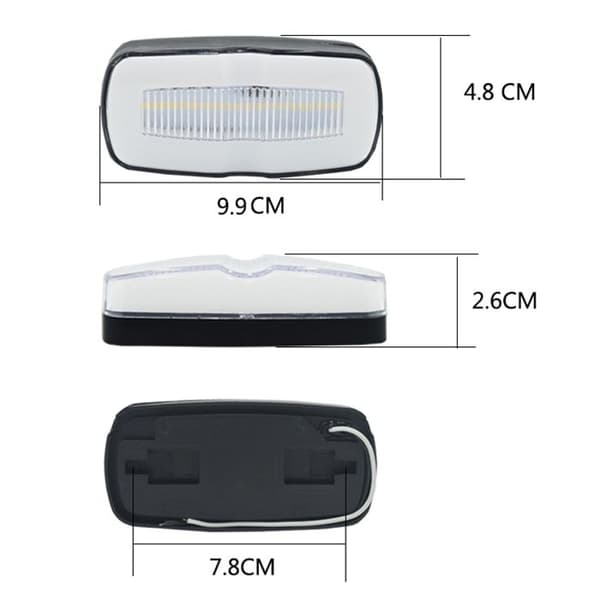 PCS MK-190 Lastebil LED Sidemarkeringslys JZSH (Rødt lys)