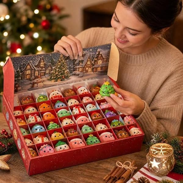 Jule Squishies Adventskalender 2026, 24-dagers nedtelling for voksne A