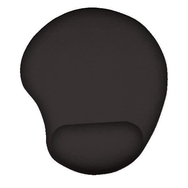 Ergonomisk musemåtte med gel håndledsstøtte, 236 x 205 mm, skridsikker base - sort