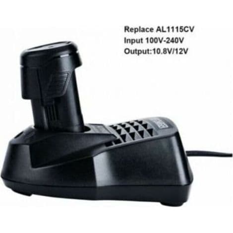 Lader for Bosch 10.8V-12V hurtiglader AL1115CV (EU-plugg)