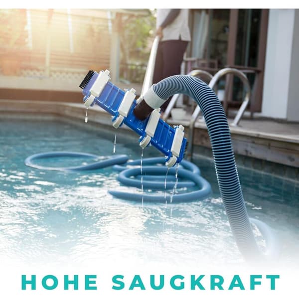 Poolstøvsugerbørste - 8-hjulet poolstøvsuger med sidebørster