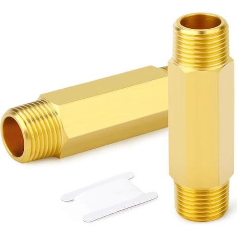 stykker lang messingnippel, 1/4 BSP 60 mm længde messingrørfitting GO-366S