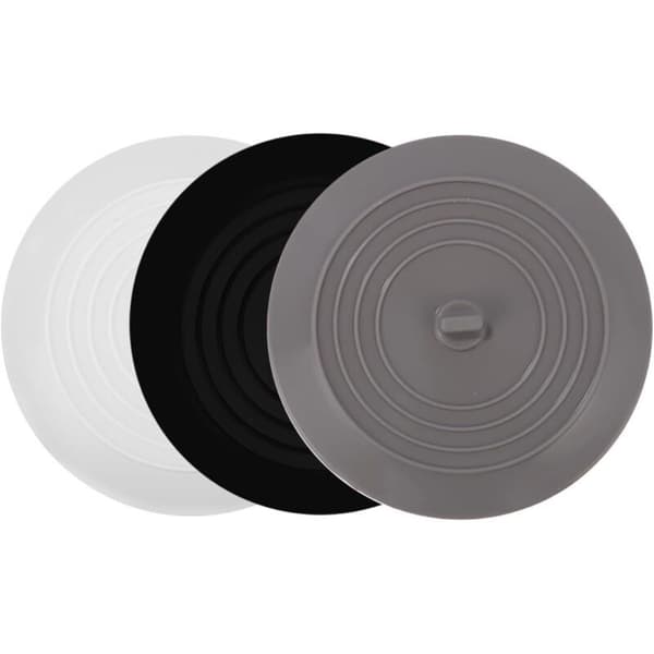 Silikon badeplugger, 15 cm silikagel avløpsplugg, 3 stk universalplugg, vaskeplugg, kjøkkenvaskplugg, for dusj, badekar, servant, vask.