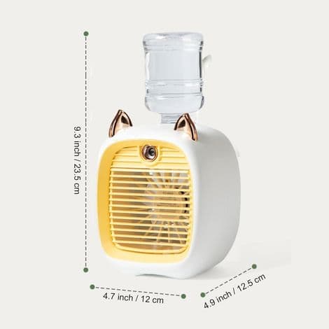 Mini luftkøleventilator, 3-trins USB-opladning, mini klimaanlæg ventilator
