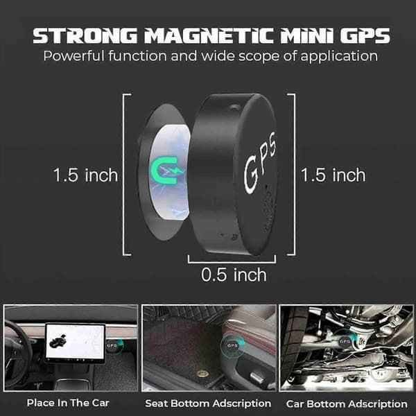Magnetisk Mini GPS Tracker GF10 Realtids Lokalisator til Bil, Cykel og Kæledyr