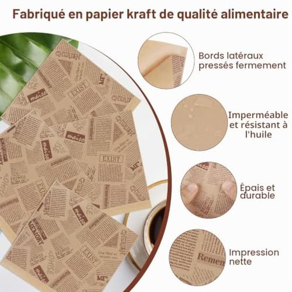 150-pack papperspåsar för hamburgare, tidningstryck, triangulära papperspåsar för matförpackning (15 x 15 cm)