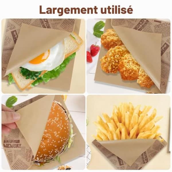 150-pack papperspåsar för hamburgare, tidningstryck, triangulära papperspåsar för matförpackning (15 x 15 cm)