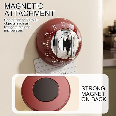 Kjøkkenklokke - 60-minutters magnetisk timer - for matlaging, grilling, grilling, trening, eldre og klasserom