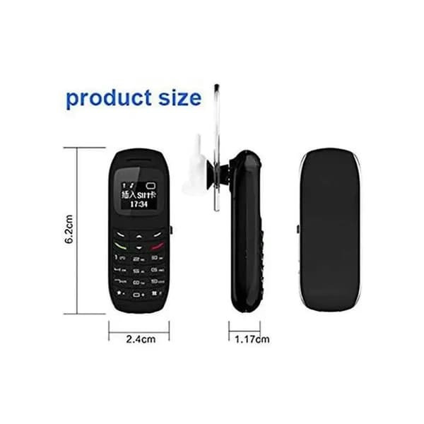 Mini mobiltelefon - Codomoxo - L8Star BM70 - Ulåst - Kompakt - Sort - Let at bære - Moderne design