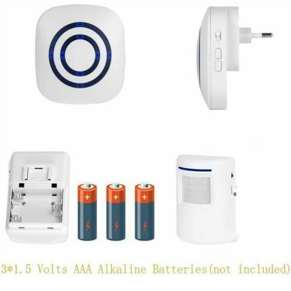Trådlös induktionsdörrklocka elektronisk välkomstdörrklocka intelligent alarm vattentät entrédörrklocka