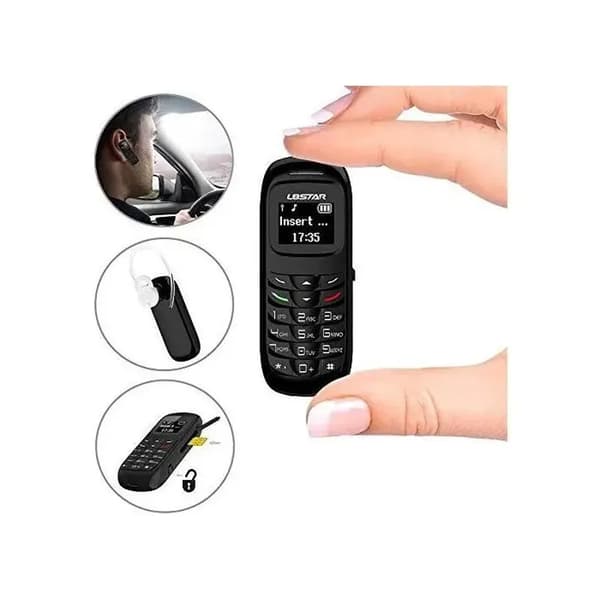 Mini mobiltelefon - Codomoxo - L8Star BM70 - Ulåst - Kompakt - Sort - Let at bære - Moderne design