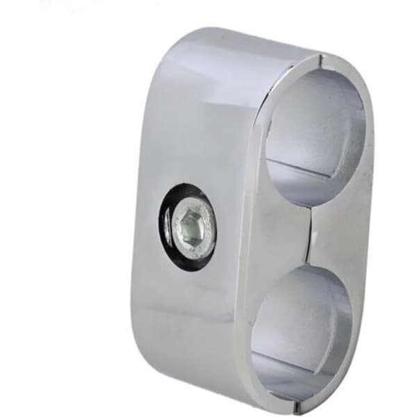 25 mm ID Aluminium Silver Hyllställ Dubbla Ställningsrörskopplingar Fästen