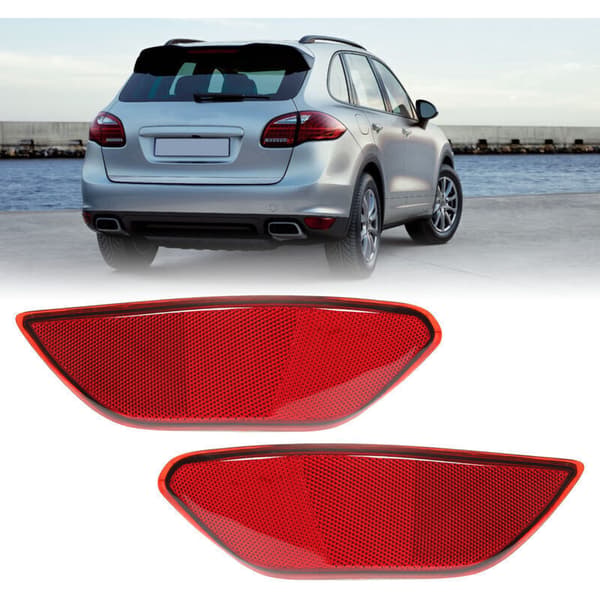 2 stk. røde bakre støtfangerreflektorlys for Cayenne 2011-2014 Erstatning 95863110500,de