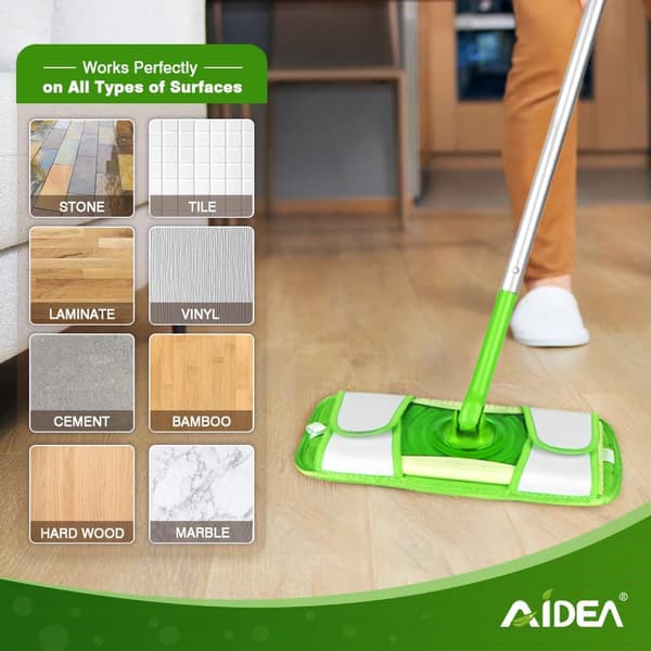 Genanvendelige mikrofiber moppepuder, kompatible med Flash Speedmop, maskinvaskbare gulvmoppepuder, udskiftninger til moppehoveder til flere overflader