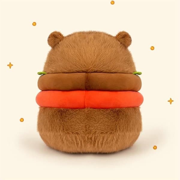 Realistisk Capybara Burger Plys, Sød Capybara Udstoppede Dyr Pude