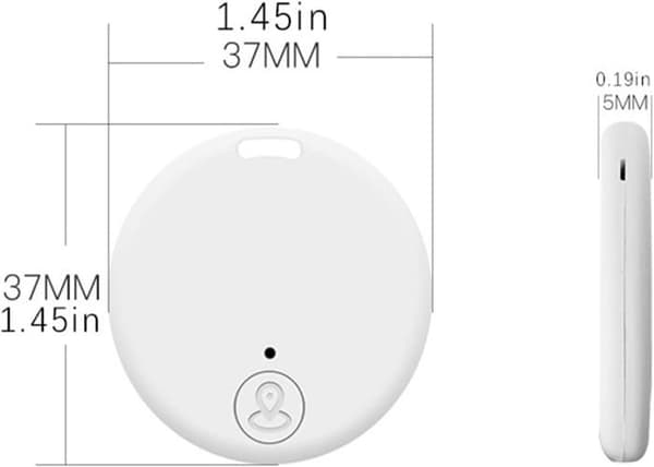Pakke med 5 små GPS-trackere, kompatibel med iOS/Android, bærbar anti-tab Bluetooth-objekttracker