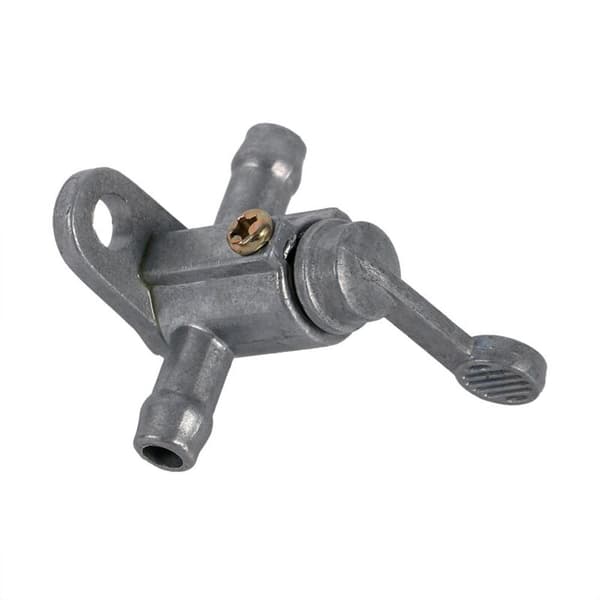 Inline bränslekran, 8mm 5/16 bränslekran, aluminium, normalt öppen, 1-vägs, inline-montering, spak, silver, manuell