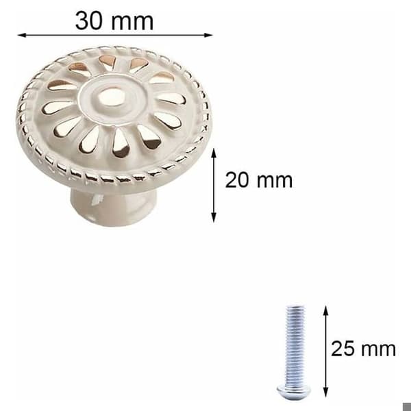 Møbelknott - CUNEARY - Trekk håndtak - 8 stk - Sinklegering - Elegant design