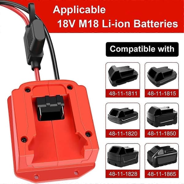 Power Wheels Adapter for Milwaukee 18V M18 Batteri