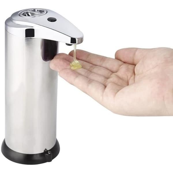 Miljøvenlig Håndfri Automatisk IR-sensor Berøringsfri Flydende Sæbedispenser i Rustfrit Stål 280 ML