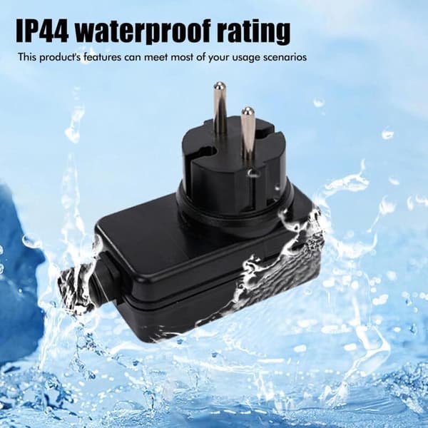 Pakke med 2 12V 2A 24W LED-strømadaptere: IP44 vanntett AC-adapter for belysning, strømadapter, EU-pluggadapter