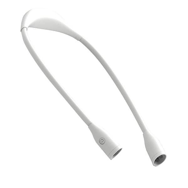 Rechargeable LED Neck Reading Light 360 Degree Adjustable Book Light for Bed Reading White