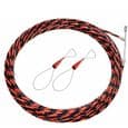 Elektrisk træktråd - Længde 50 m - Diameter 5 mm - Snoet polyester - Sort og rød
