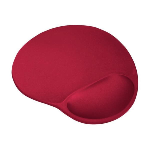 Ergonomisk musematte, gel håndleddsstøtte, sklisikker mikrofiberoverflate – PC-skrivebordskomfort – Rød