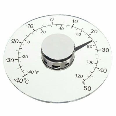 Nosheir Utendørstermometer - Vanntett - Transparent - Enkel Vindusmontering - Skivediameter 11 cm