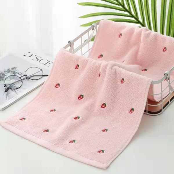 Farveægte badehåndklæde, 2 dele (1 bade- og 1 håndklæde), Pink