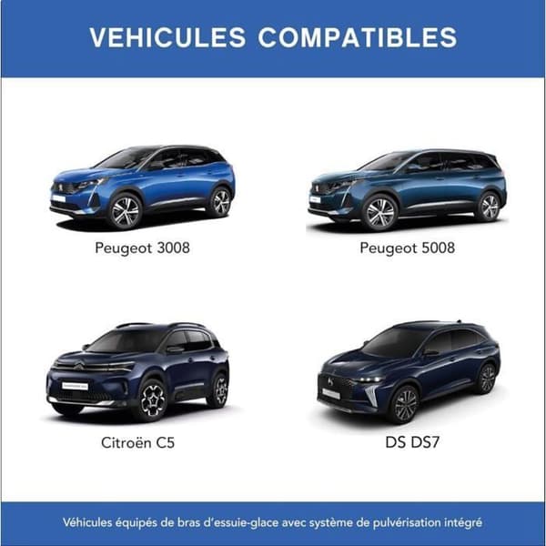 Torkarklämmor - XVX - 10-pack för Peugeot 3008 5008 Citroën C5 DS7