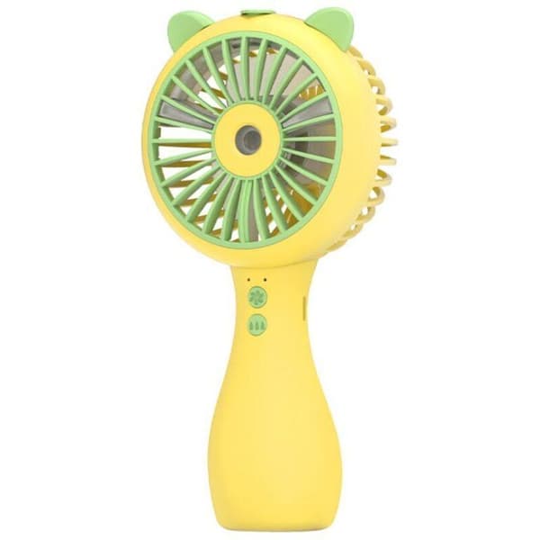 Mini USB lommeventilator, bærbar campingventilator, lille bærbar ventilator, engros drop-down (gul bærbar spray)