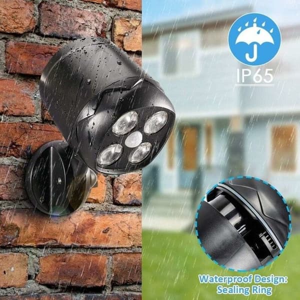 Utendørslys - Bevegelsessensor - IP65 - 600lm - Batteri