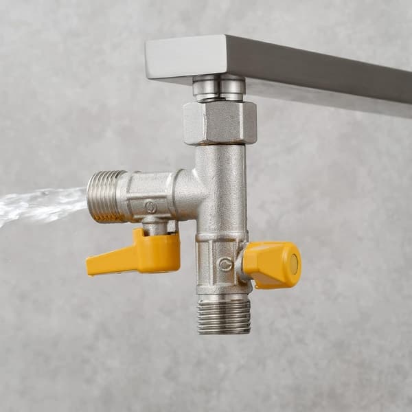 Tre-vejs ventil T-stykke 1/2 Brusehoved og Brusearm Messing Tre-vejs omskifteradapter