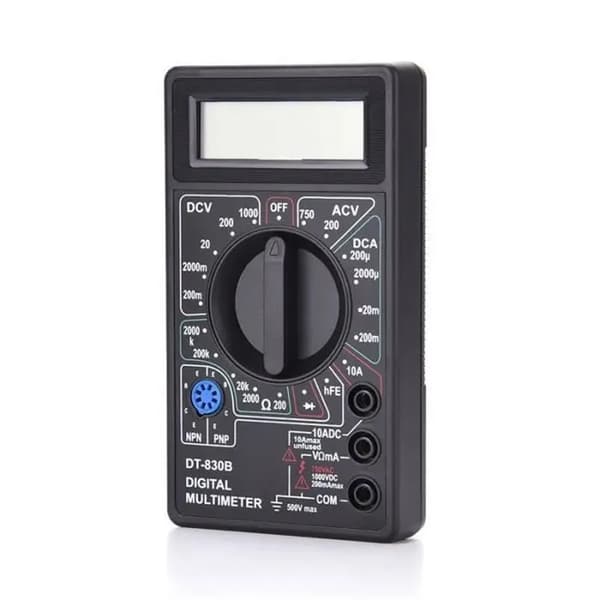 Digital multimeter - Svart testare - LCD-skärm - Överbelastningsskydd