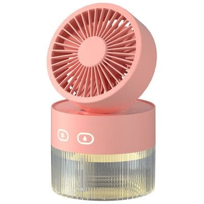 XVX Bærbar Befugtningsventilator - USB - 350ml - 3 Hastigheder - Stille