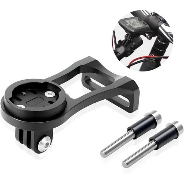 Cykelstyrholder 8x4,2 cm, tilbehørsholder til cykling, universel med skrue, sort