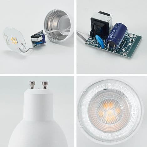 Förpackning med 6 E27 5W LED-spotlightlampor (motsvarande 50W), varmt ljus, ej dimbara