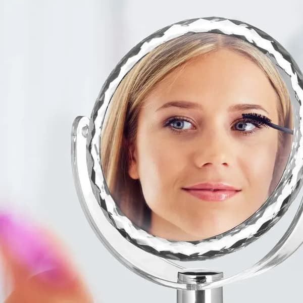 Makeup-spejl - Relaxdays - Forstørrende - Drejeligt - Gennemsigtigt