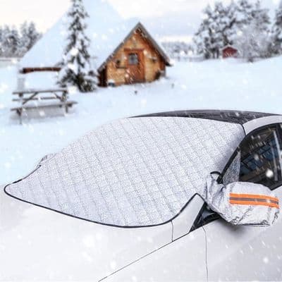 Bilforrudeovertræk - 9 anti-frost magneter - UV-beskyttelse mod sne og regn