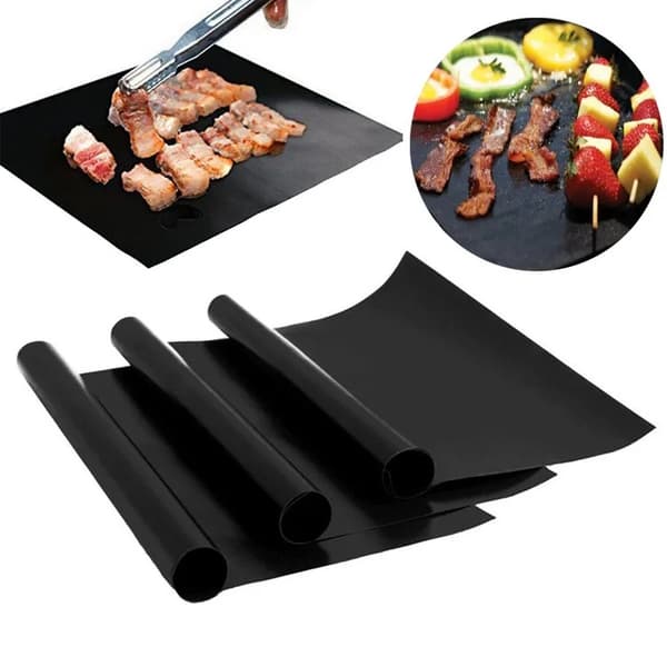 Grill Bakeplater, Non-Stick Bakematte, Gjenbrukbar, 44x33cm 5 stk
