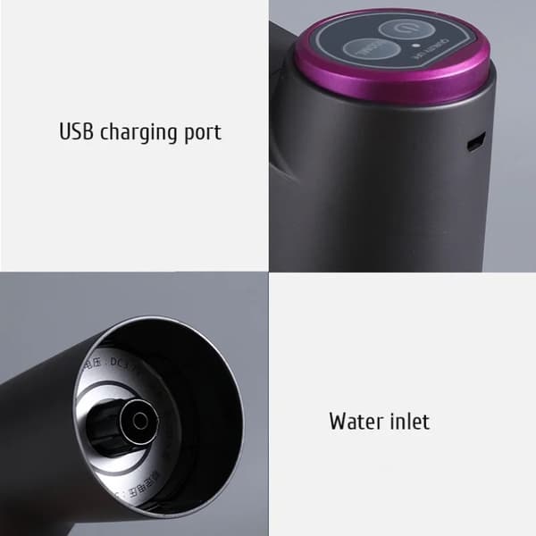 Automatisk Elektrisk Vattenpump Dispenser Touch Kontroll USB Laddning Dricksvattenbrytare - Svart
