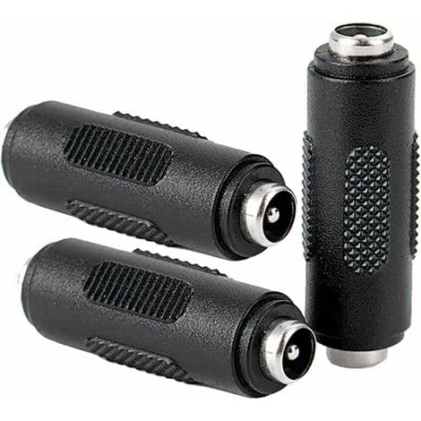 Kpl DC naaras-naaras-virtaliitin 5,5x2,1mm, naaras-naaras-liitinsovitin CCTV:lle