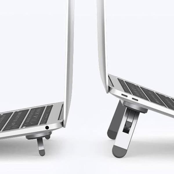 Bärbar datorställ - Osynligt - Vikbart - Dubbel vinkeljustering - Aluminium