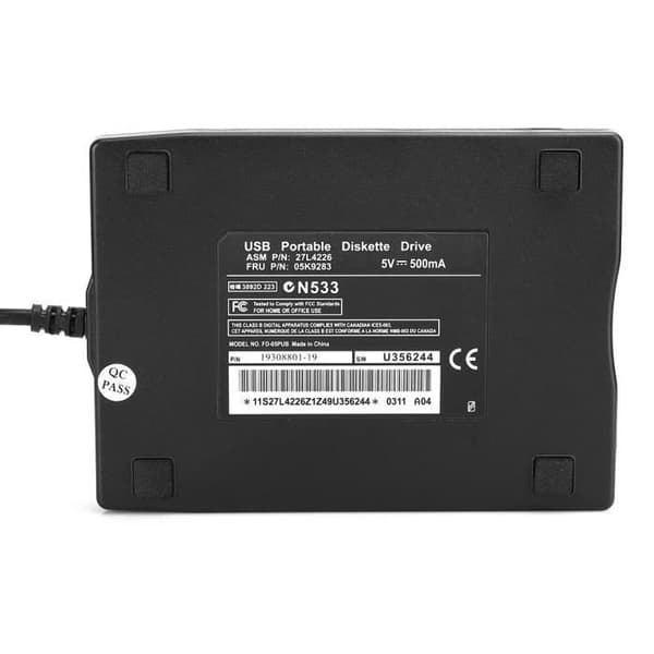 Bærbar diskettstasjon - Eksternt tilbehør - 3,5 tommer - USB 1.1/2.0/3.0 - Windows-kompatibel